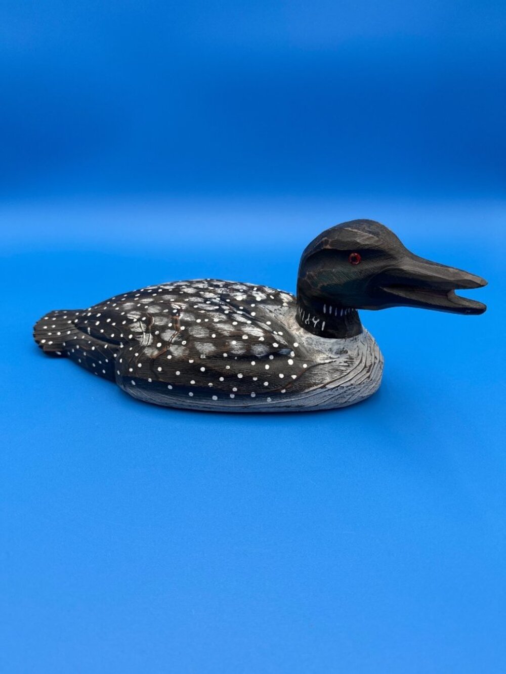 Wild River Hand Carved Wooden Loon Duck Bird Black Rustic Hunting Cabin